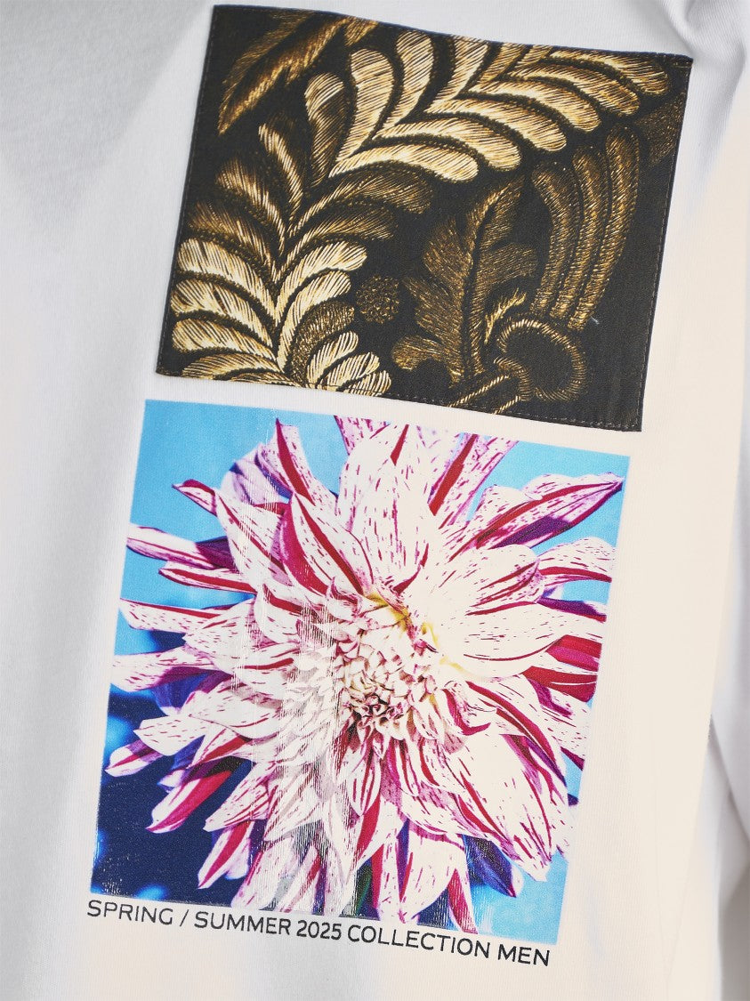 Dries Van Noten Relaxed-Fit Graphic White T-Shirt