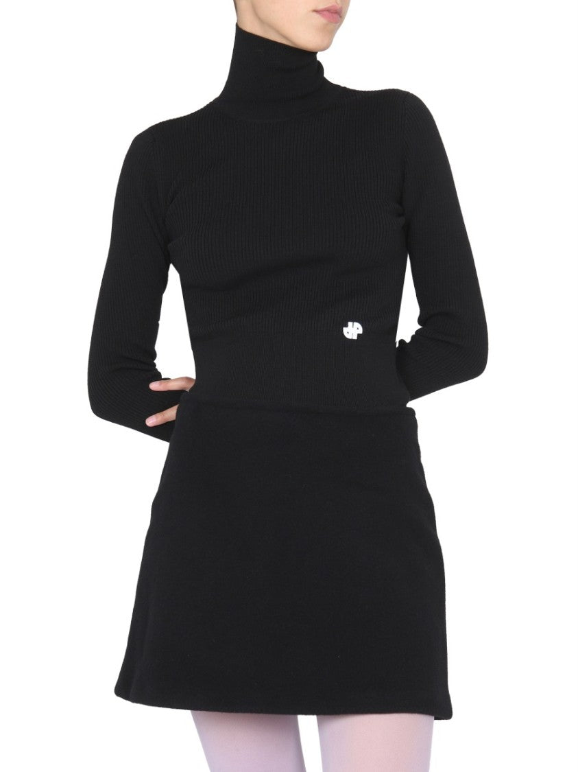 Patou Fitted Ribbed Turtleneck Shirt