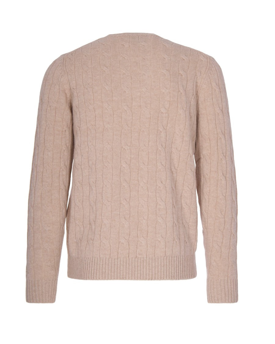 Mc2 Saint Barth Cable Knit Merino Wool Sweater