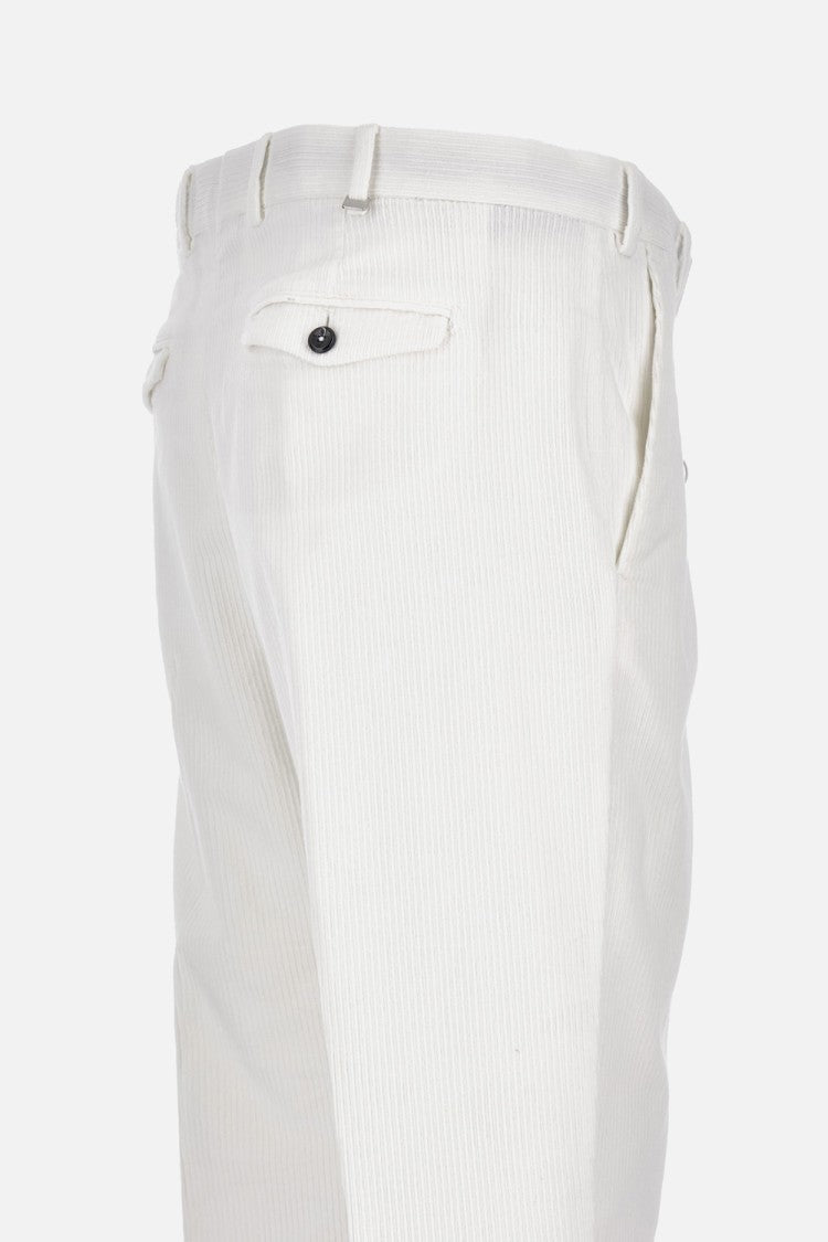 Pt01 Wide Ribbed Velvet Trousers