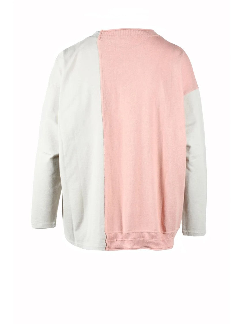 Plantation Pink/Grey Patchwork Knit