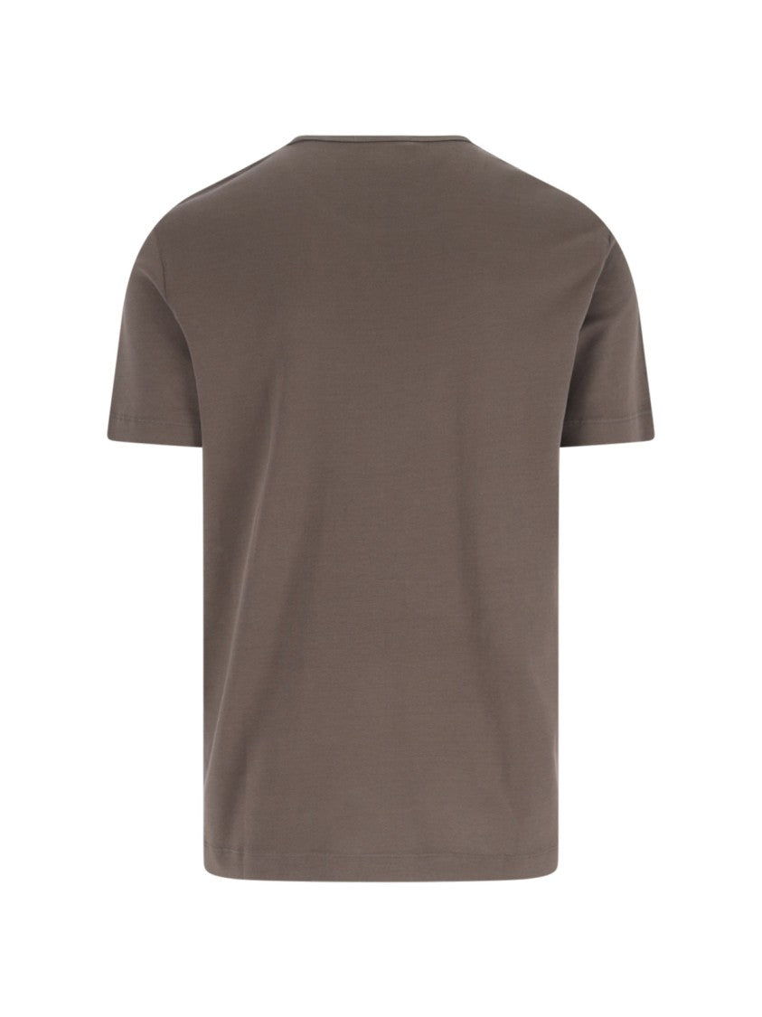 Lemaire Brown Classic Crew Neck Cotton T-Shirt