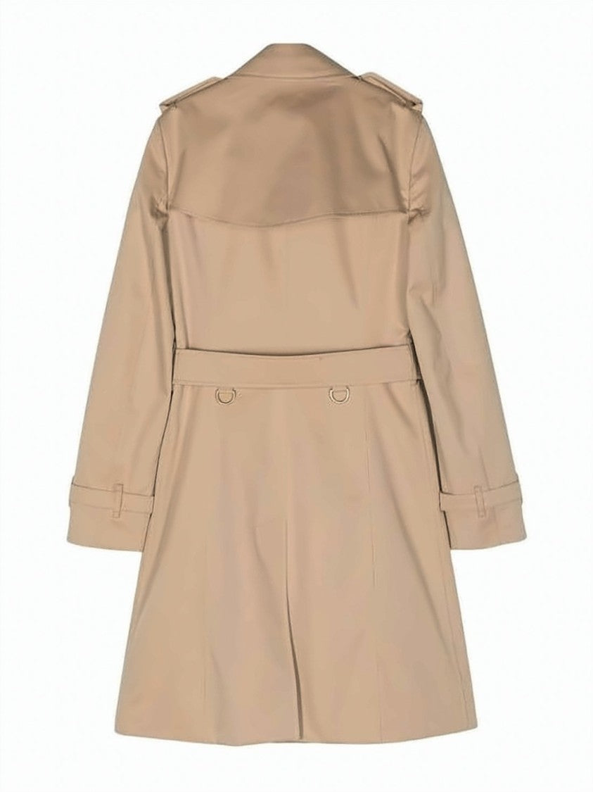 Burberry Mid-Length Burberry Heritage Trench Coat With Tailored Fit