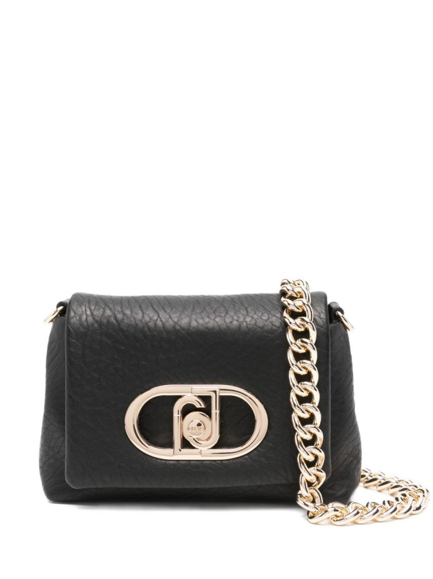 Liu Jo Textured Leather Shoulder Bag With Gold-Tone Clasp