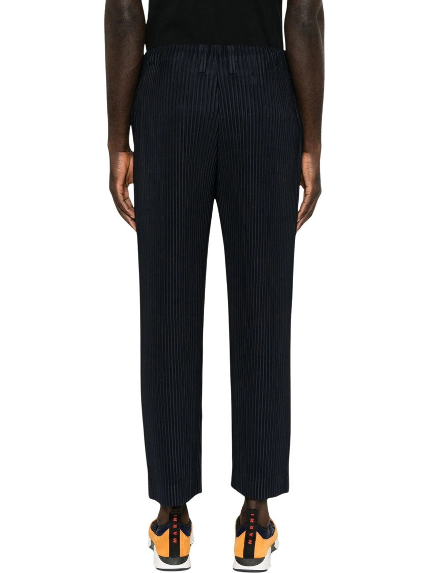 Homme Plissé Issey Miyake Plissé-Effect Straight-Leg Trousers With Elastic Waistband