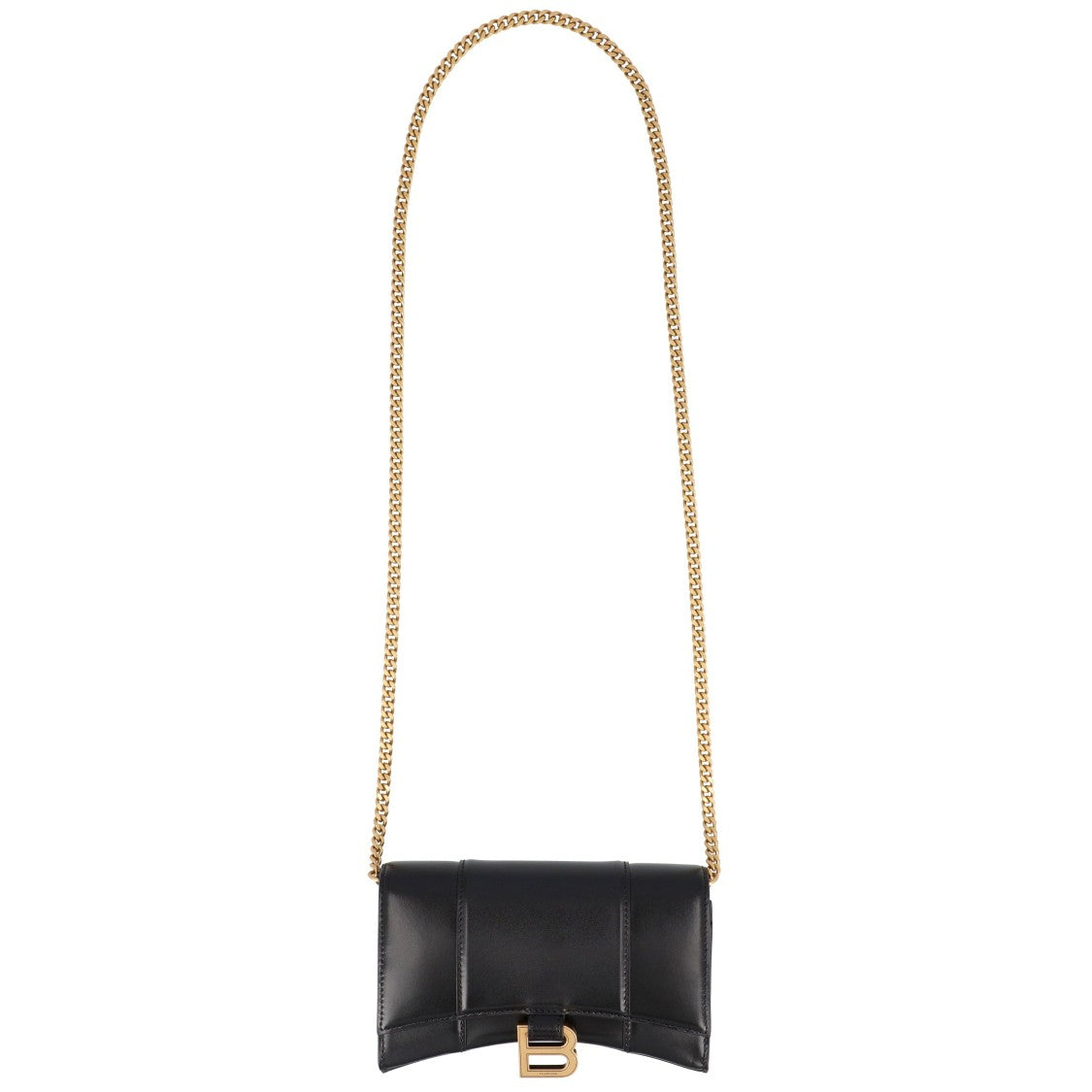 Balenciaga Hourglass Wallet On Chain Box In Black