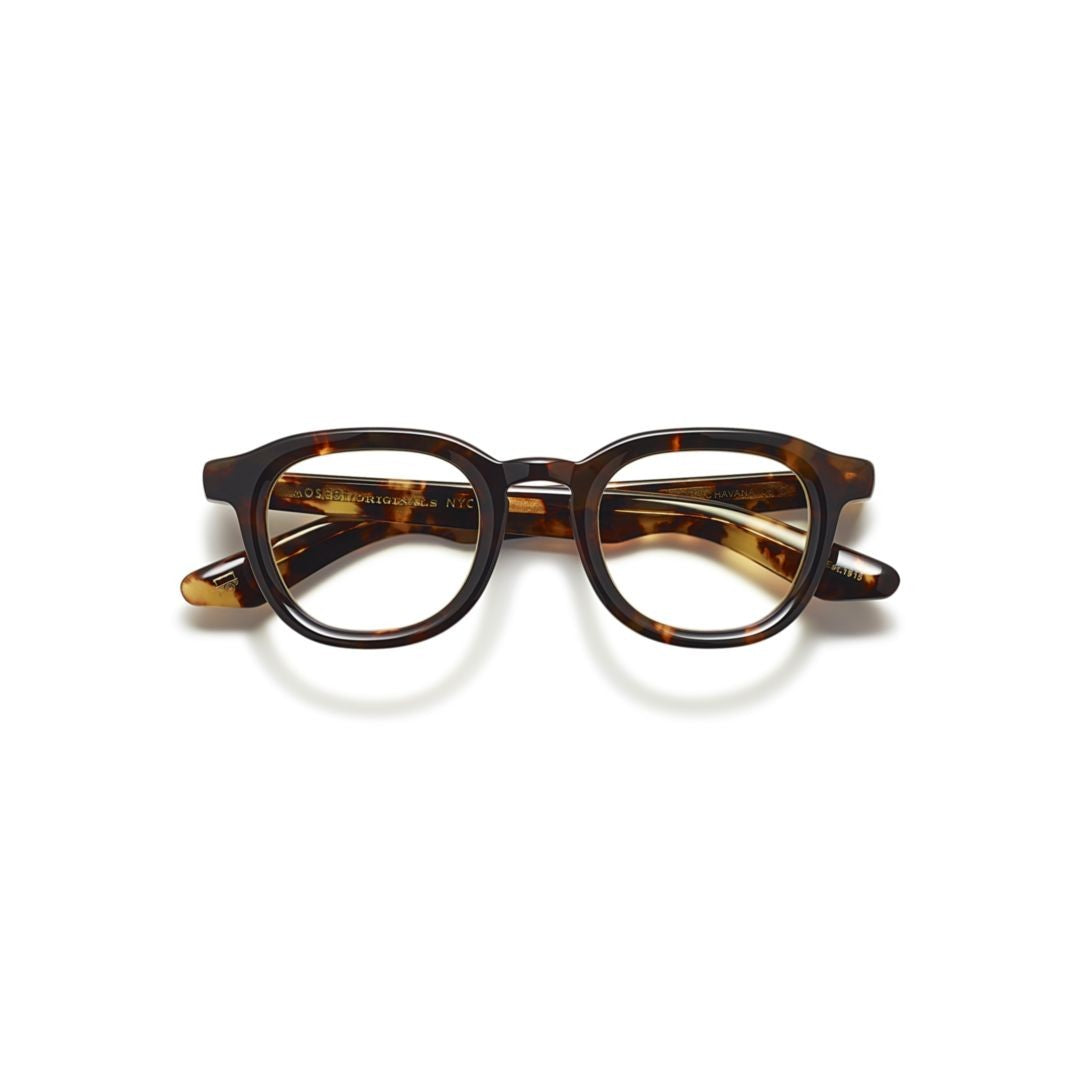Moscot Tortoiseshell Acetate Eyeglasses With Rectangular Frame