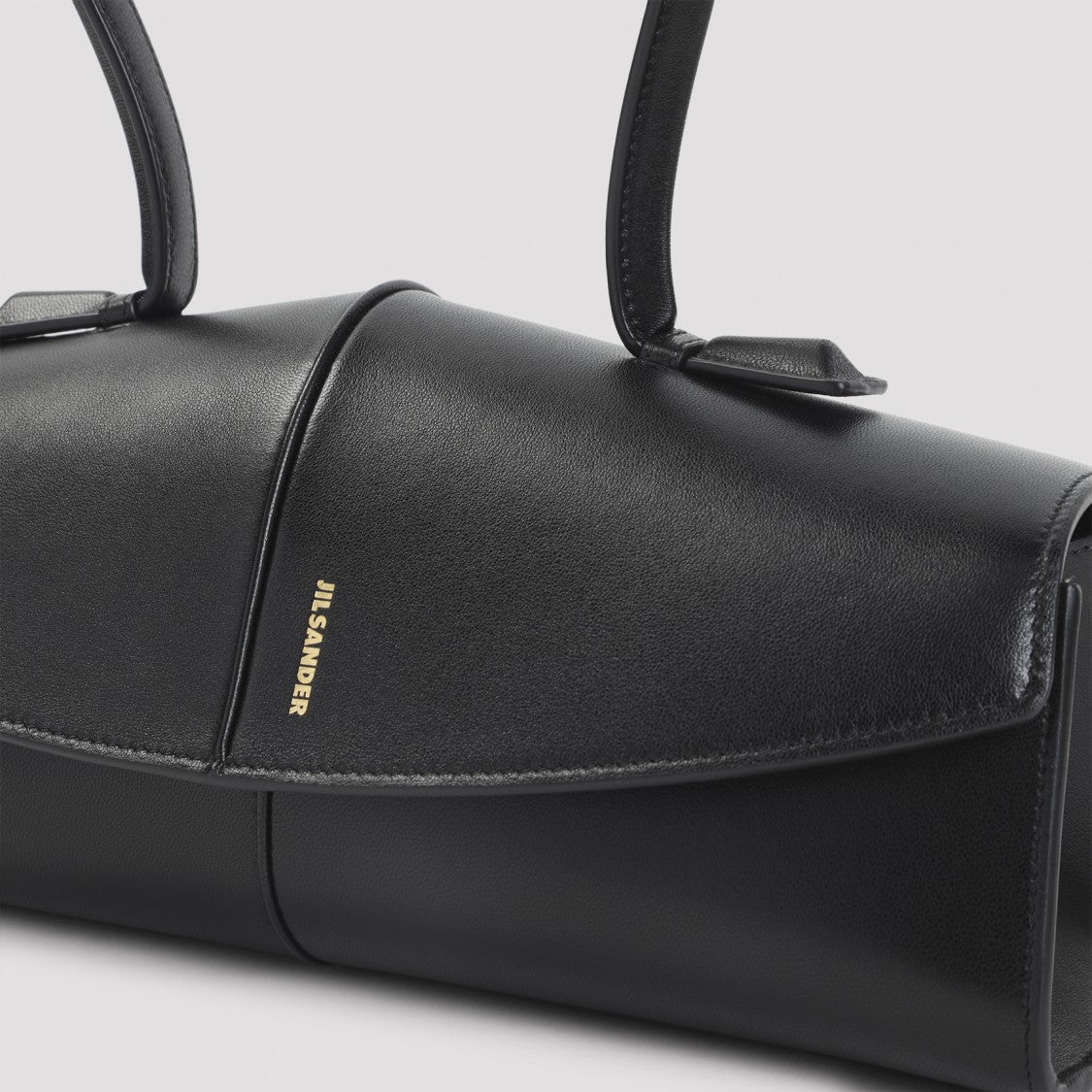 Jil Sander Structured Ovine Leather Shoulder Bag