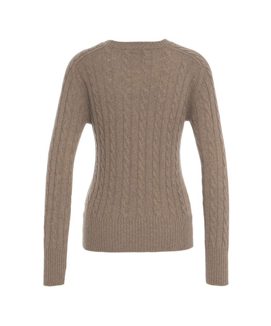 Grifoni Cable-Knit Sweater With Classic Round Neck