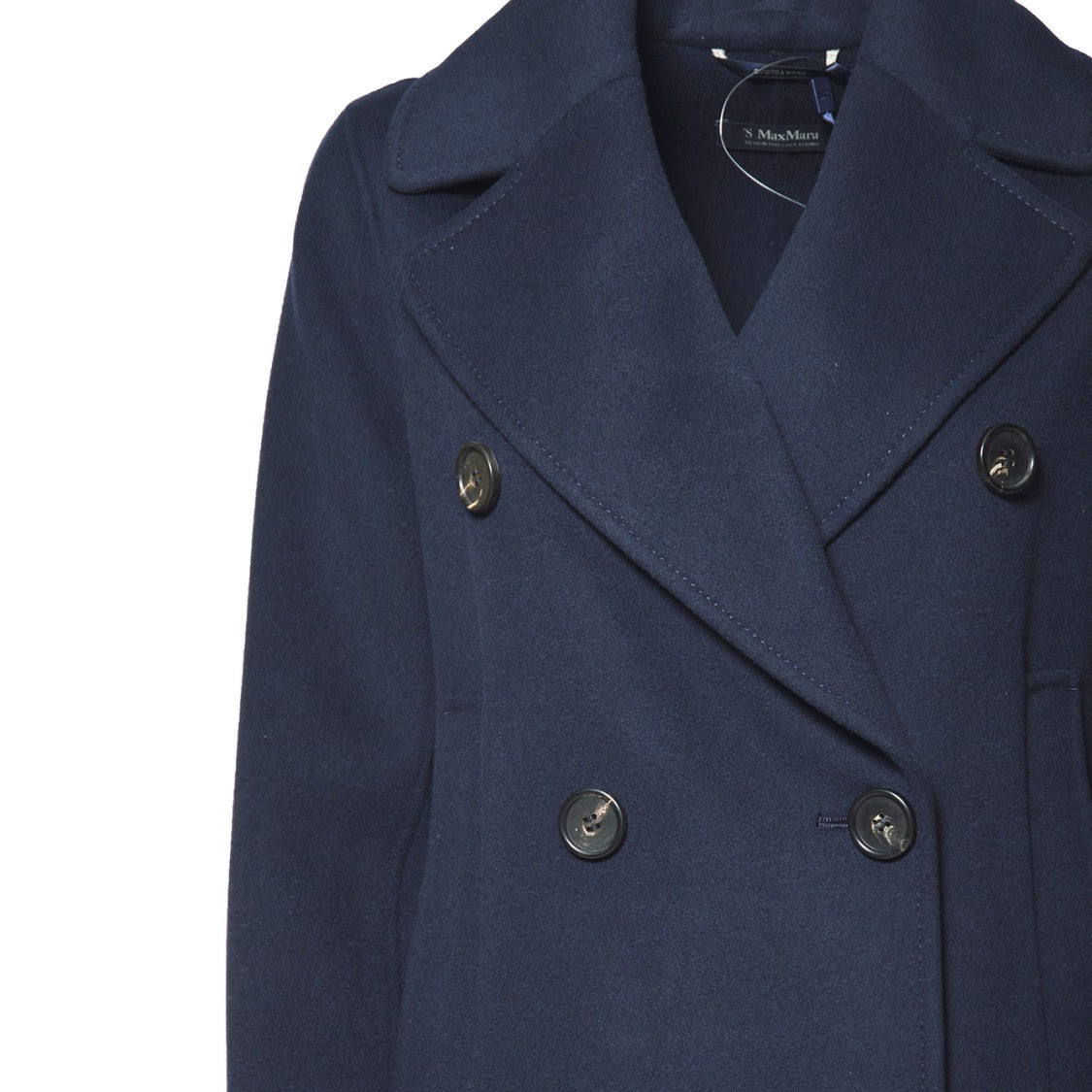 Max Mara Double-Breasted Tailored Caban With Notched Collar