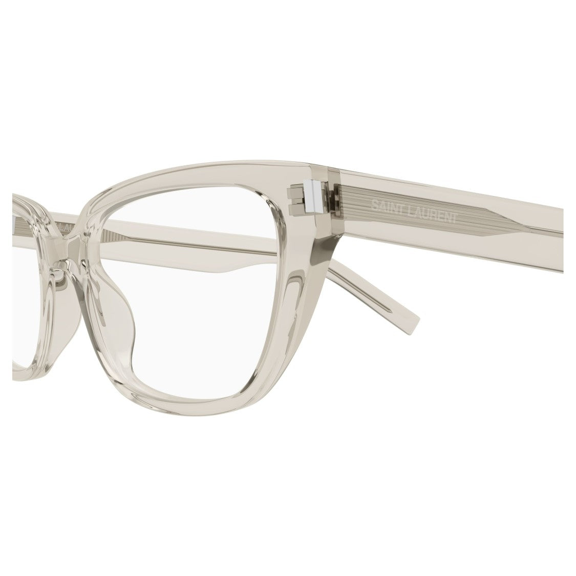 Saint Laurent Translucent Rectangular Sunglasses With Sturdy Temples