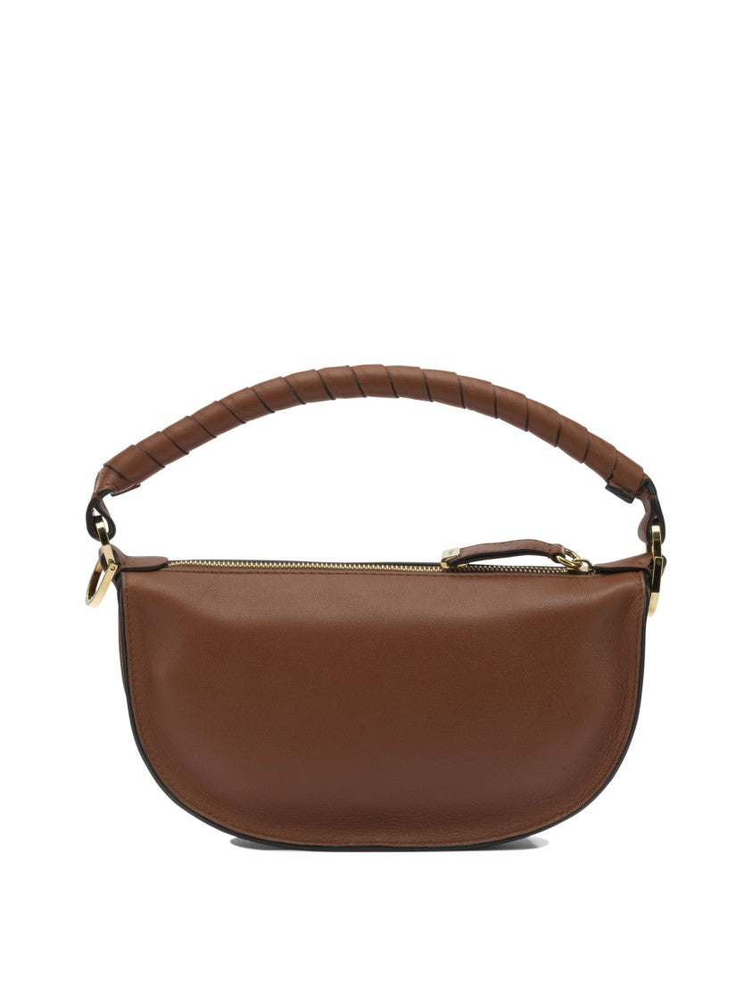 Chloé Compact Shoulder Bag With Saddle Stitching