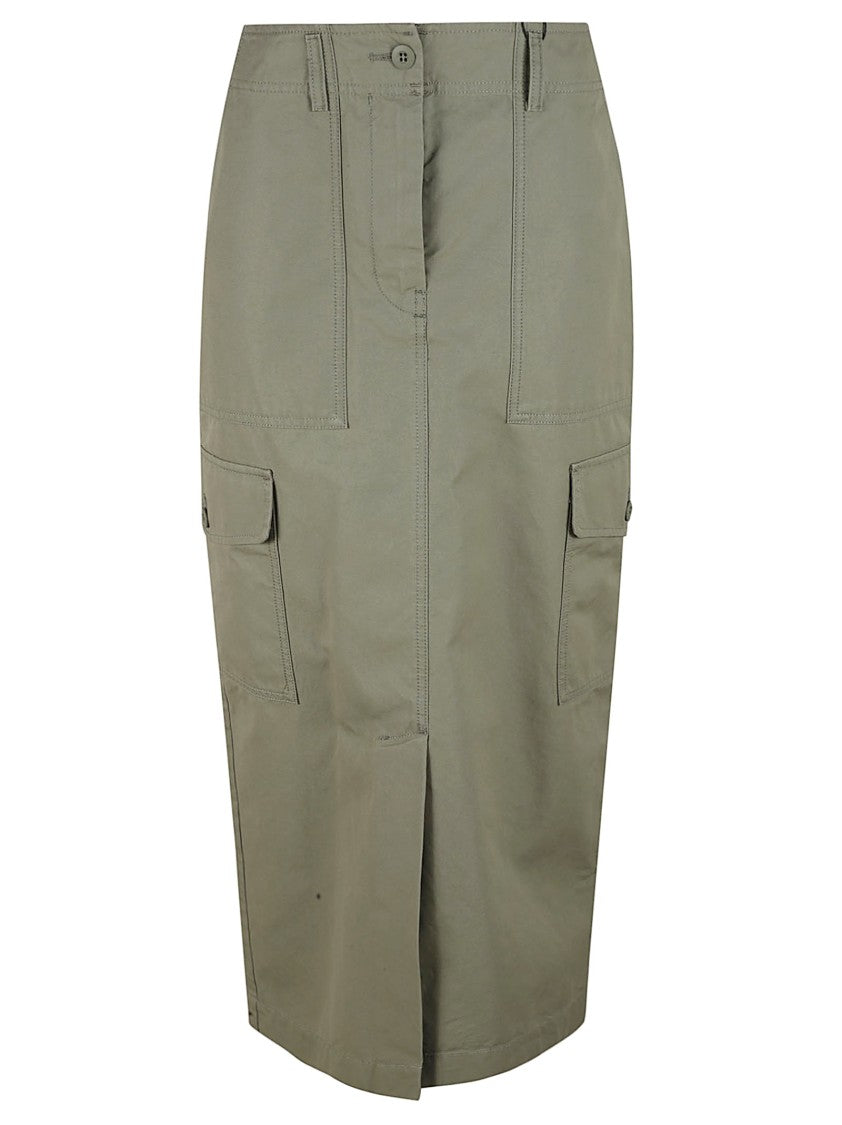 Max Mara Mid-Length Utility Skirt With Practical Pockets