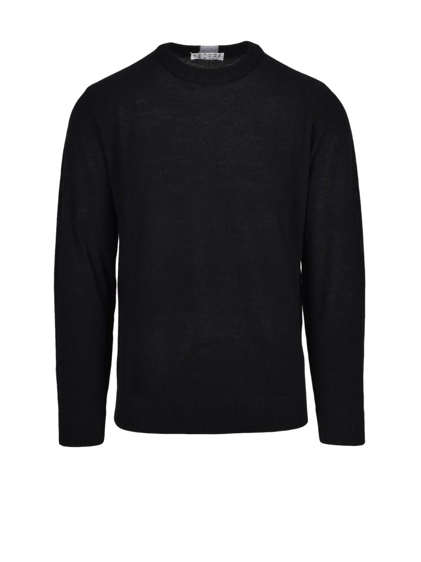Cashmere Company P. Classic Crew Neck Sweater In Extrafine Merino Wool