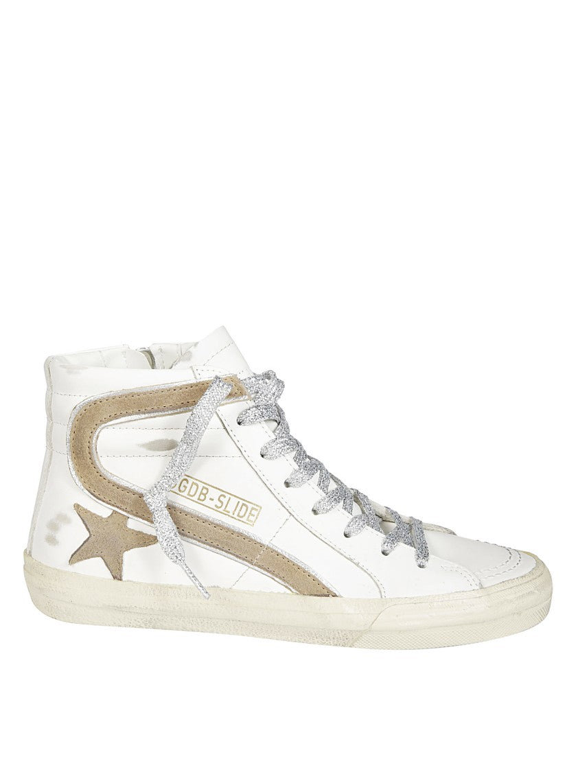 Golden Goose Slide Pelle Stella E Banda Suede