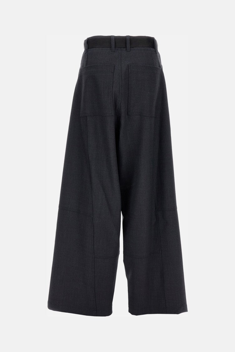 Plan C Wide-Leg Virgin Wool Trousers