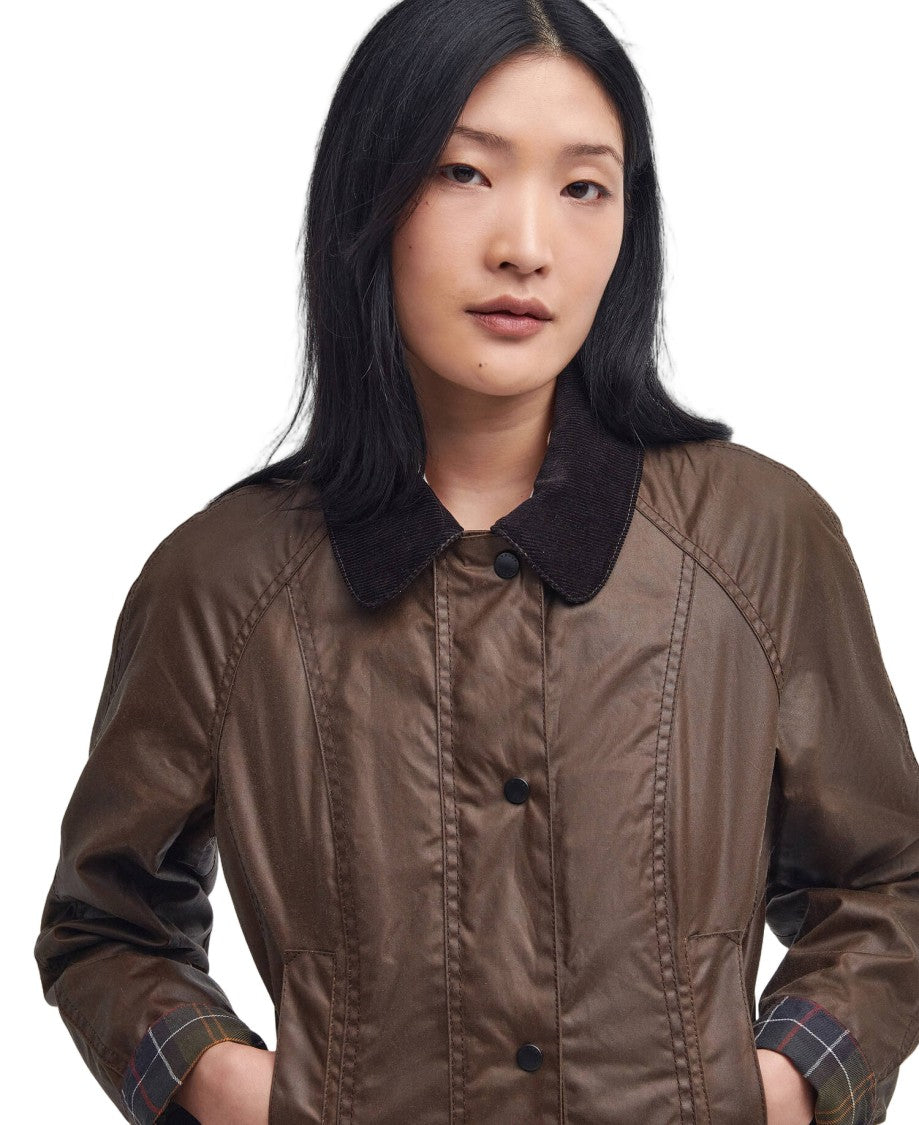 Barbour Beadnell Wax Jacket With Velvet Collar
