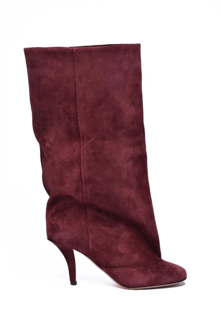 Paris Texas Esther Midcalf Suede Boots - Red