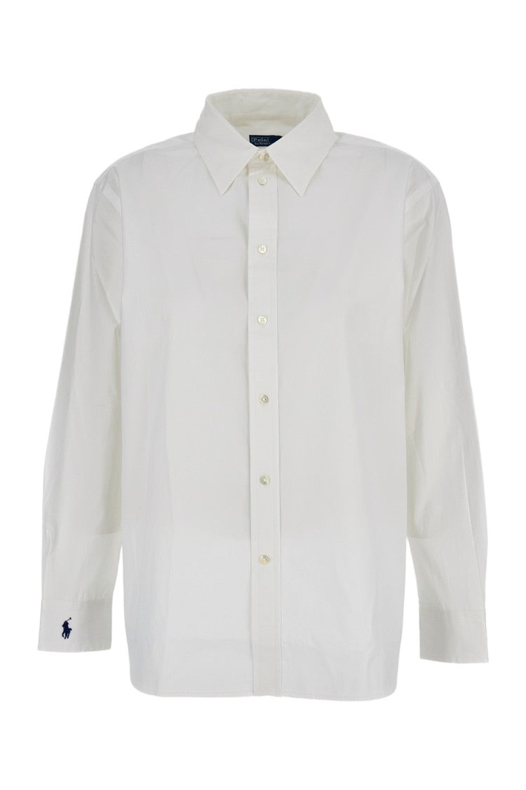 Polo Ralph Lauren Front Button Closure White Cotton Shirt