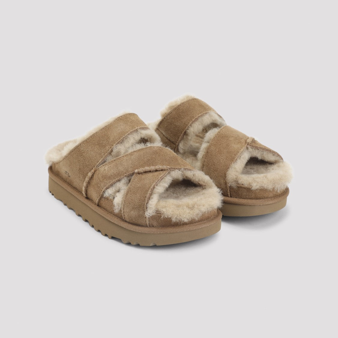 Ugg Suede And Shearling Ugg Sandals