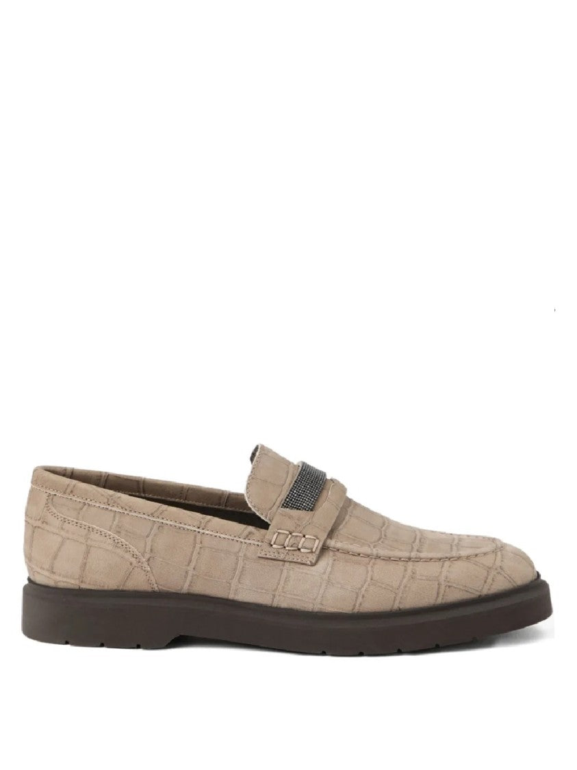 Brunello Cucinelli Textured Slip-On Shoes