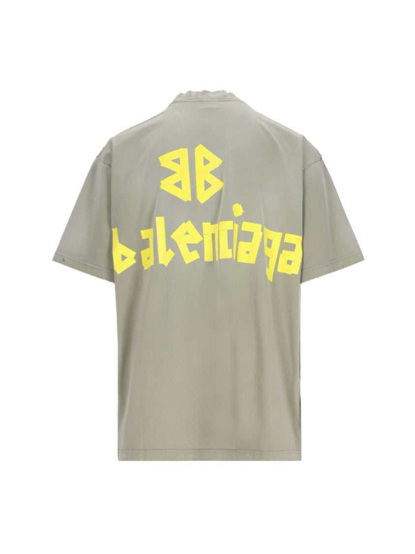 Balenciaga "Tape Type" T-Shirt – Grey