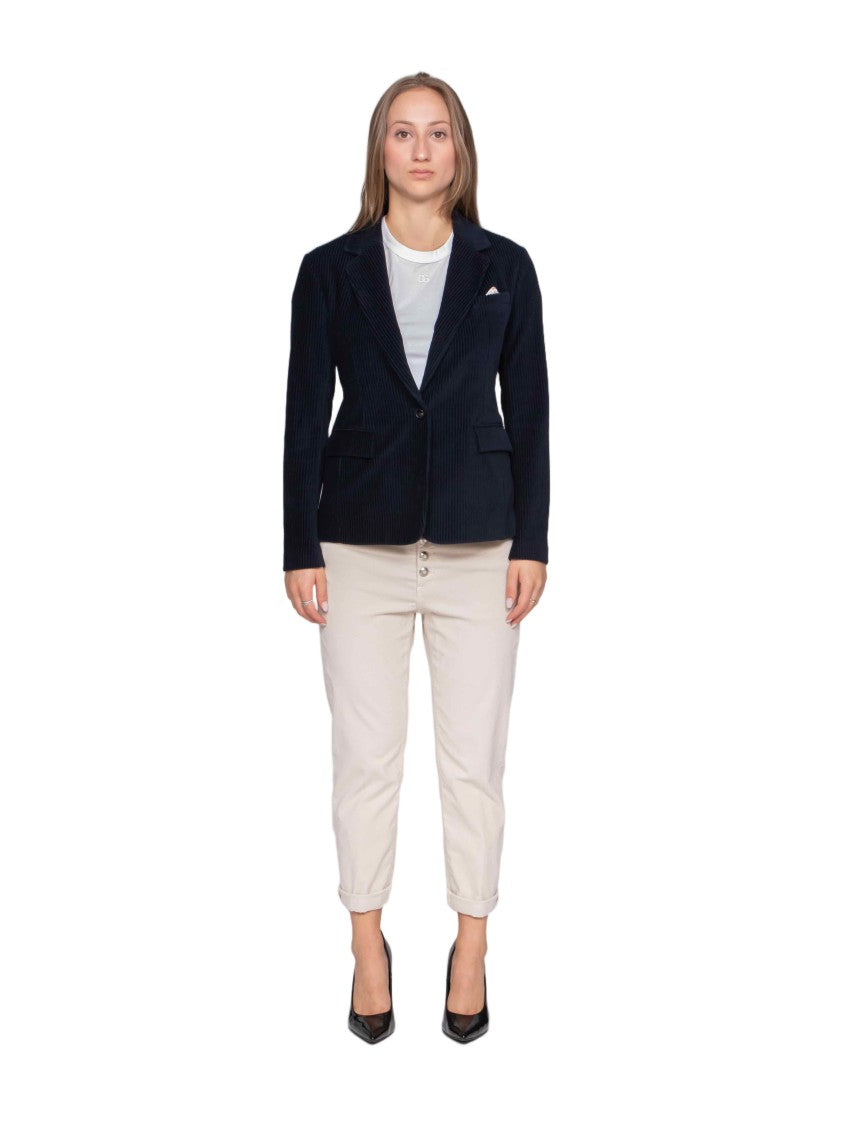 Circolo 1901 Tailored Single-Button Jacket With Notched Lapel And Flap Pockets