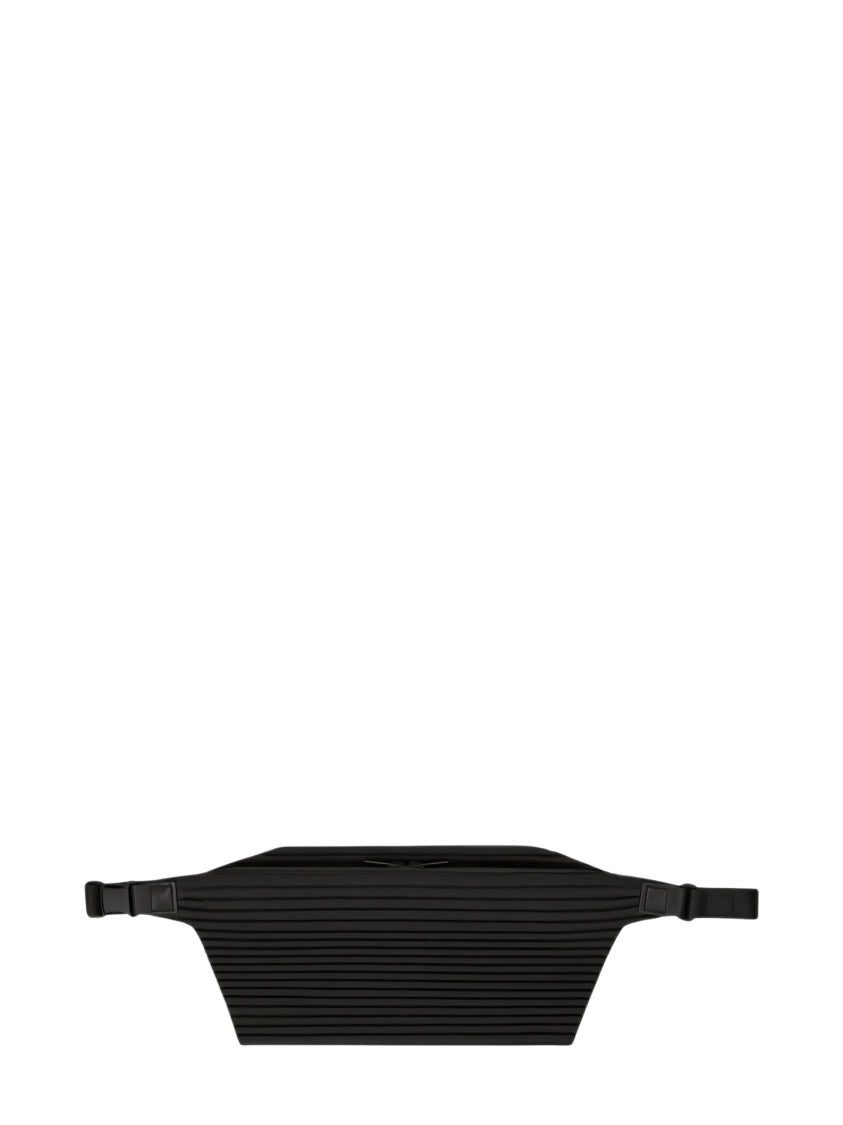 Homme Plissé Issey Miyake Pleated Textured Belt Bag With Zip Closure