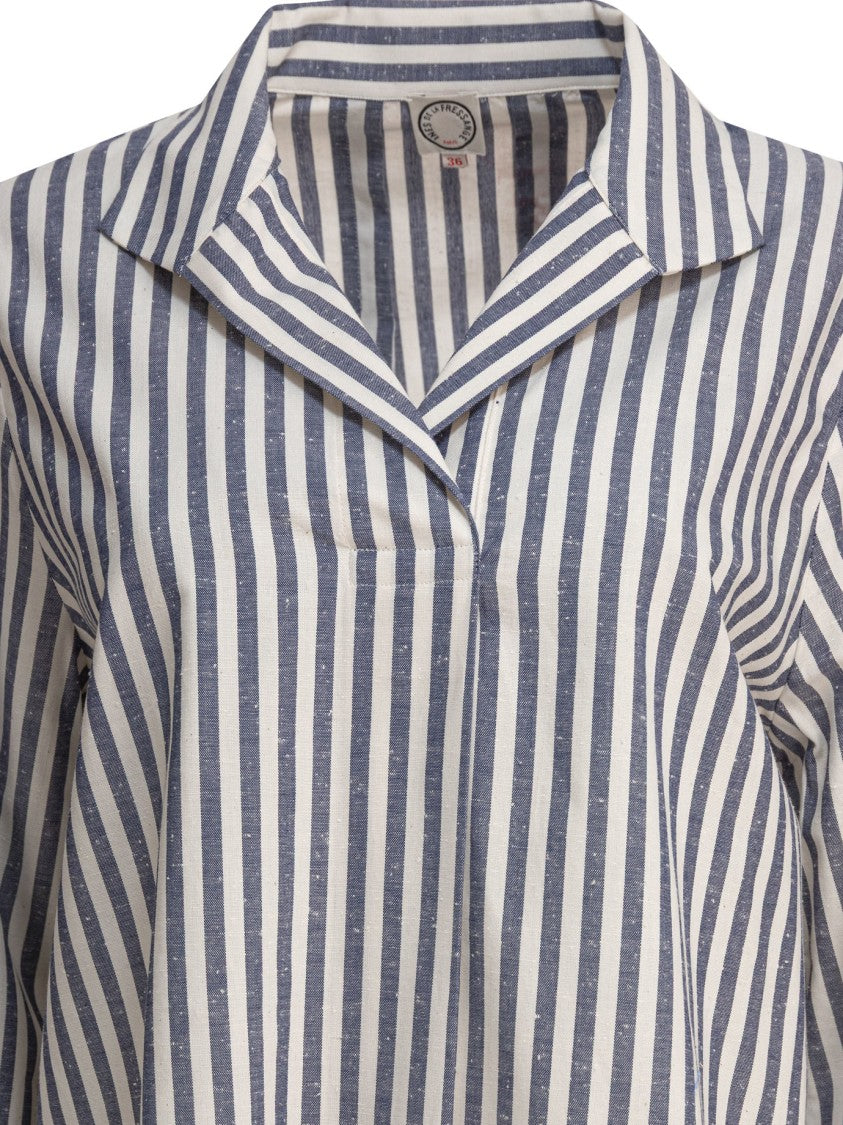 Ines De La Fressange Vertical Stripe Cotton Shirt