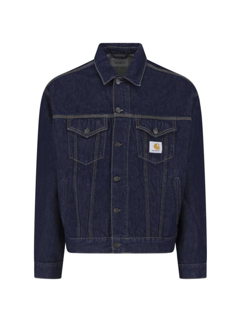 Carhartt Wip Blue Helston Cotton Denim Jacket