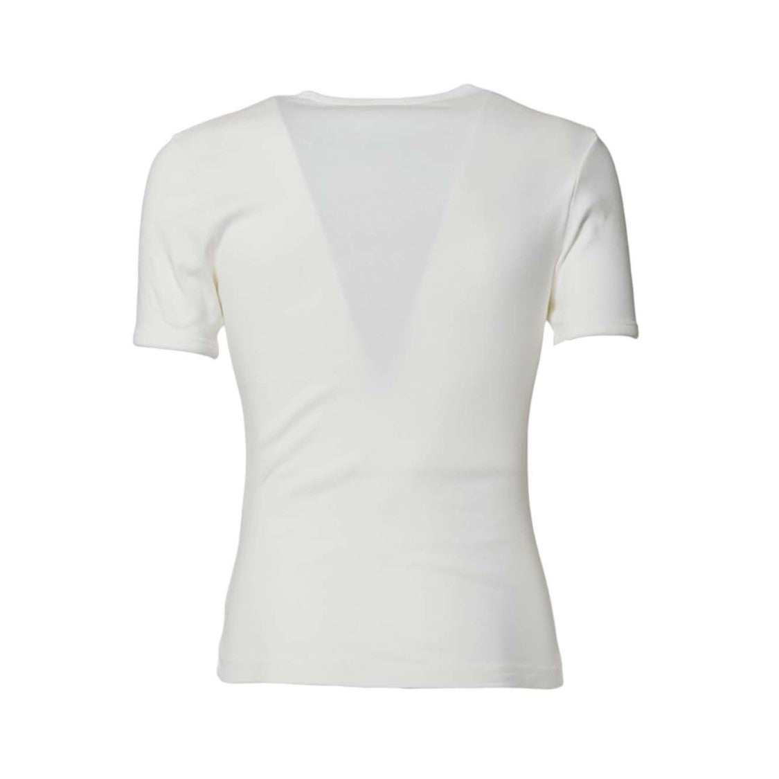 Courrèges Signature Contrast White Cotton T-Shirt