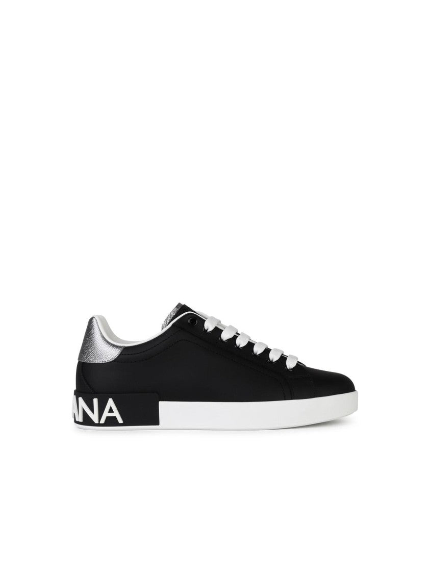 Dolce & Gabbana Portofino' Black Leather Sneakers