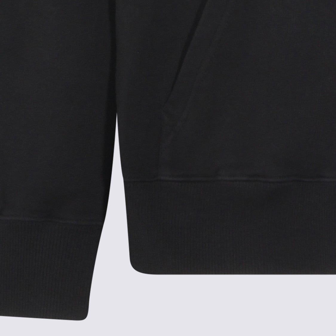 Mm6 By Maison Margiela Hooded Black Cotton Sweatshirt
