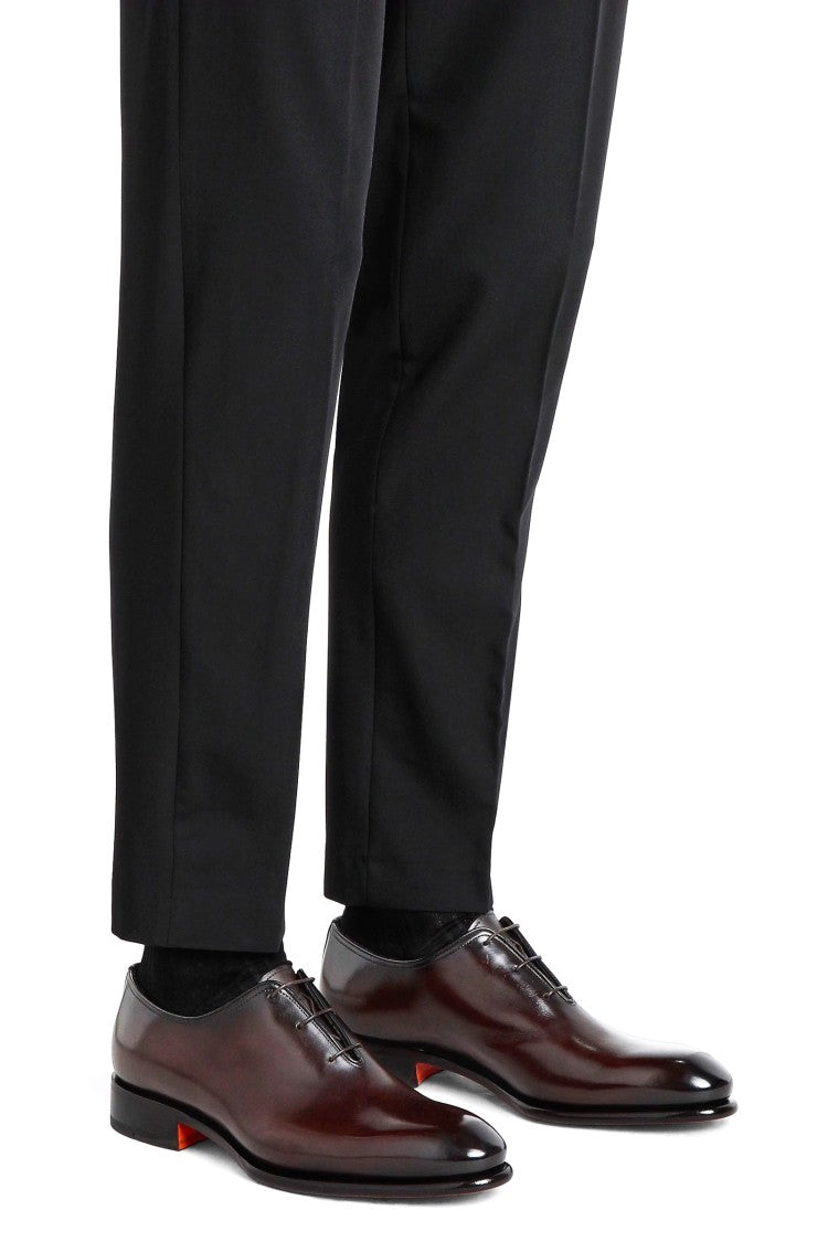 Santoni Antiqued Leather Oxford Shoes