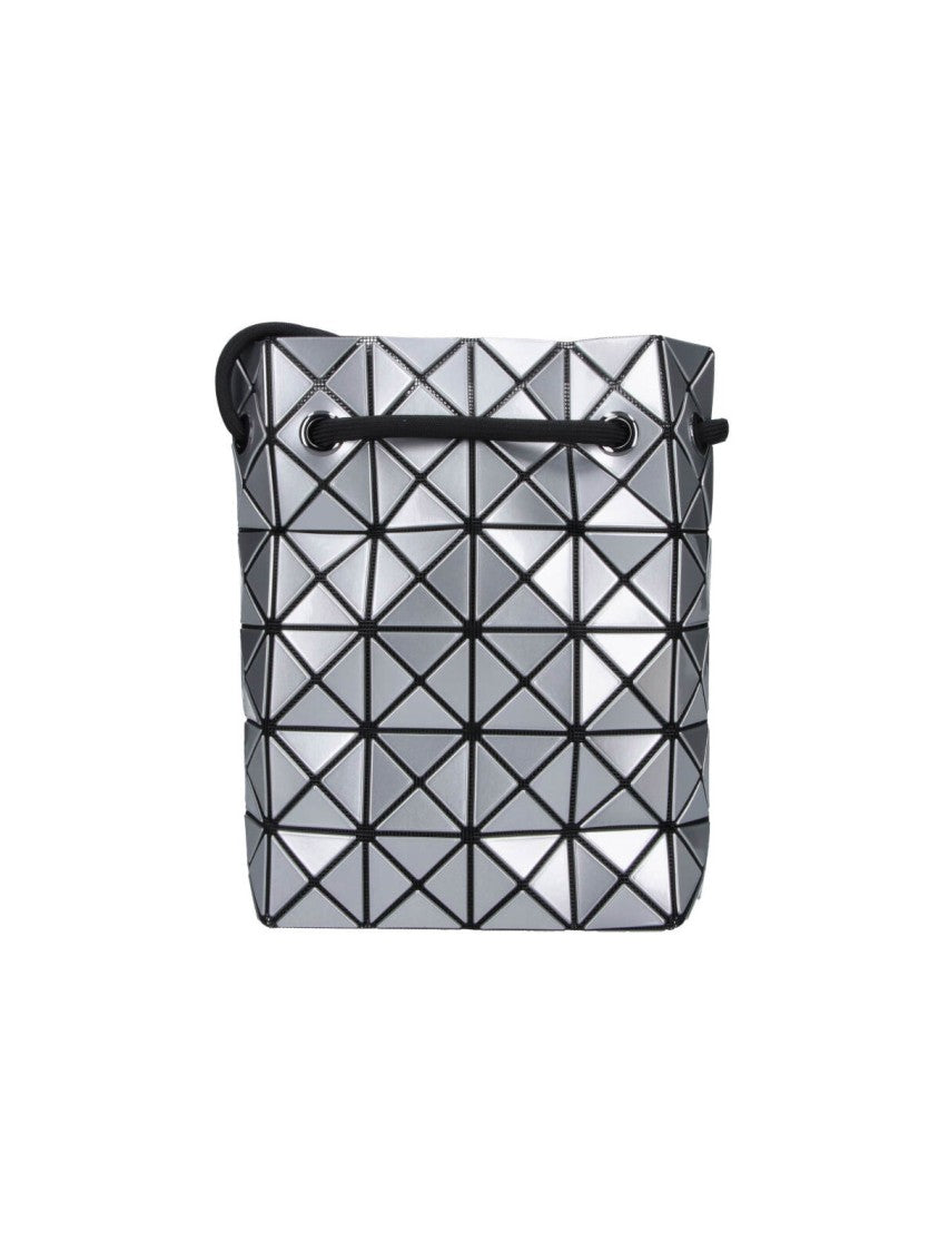 Bao Bao Issey Miyake Silver Wring Pvc Geometric Panel Bucket Bag