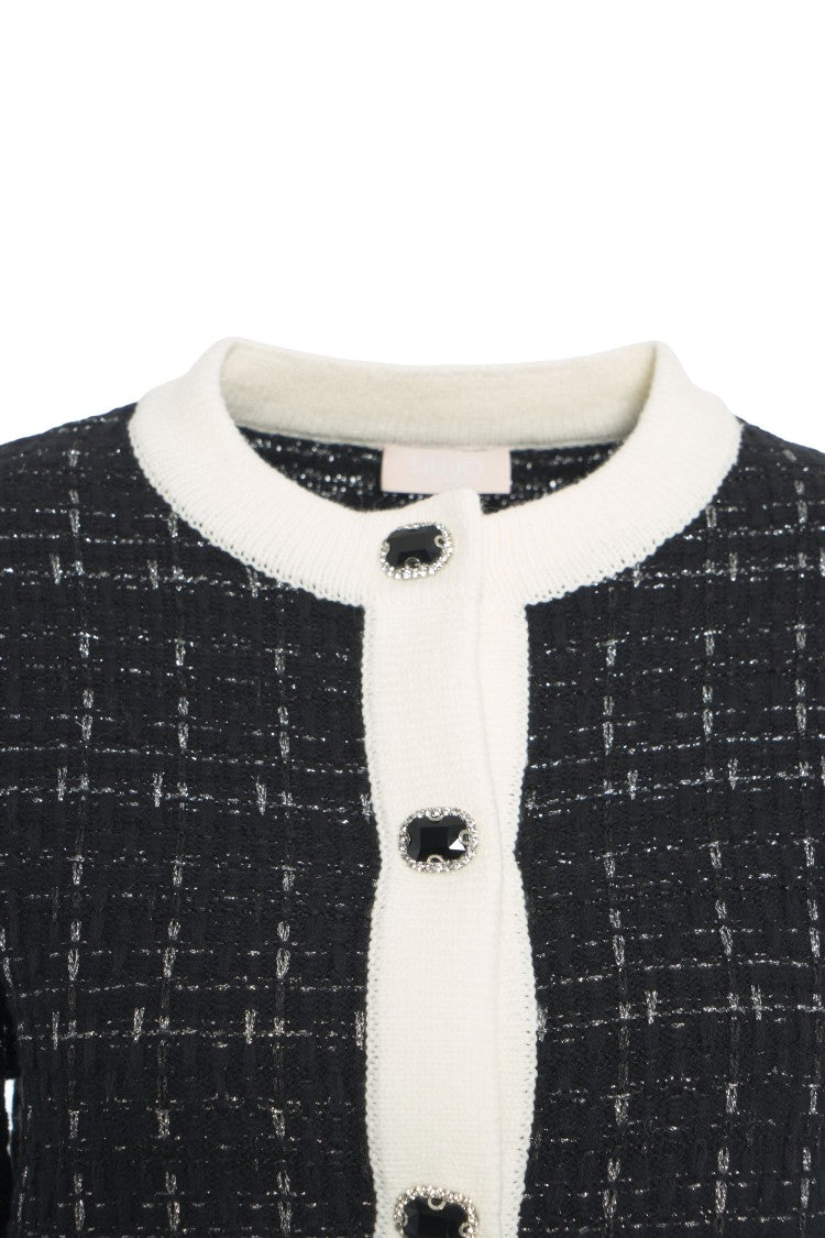 Liu Jo Textured Tweed Jacket With Button Detailing