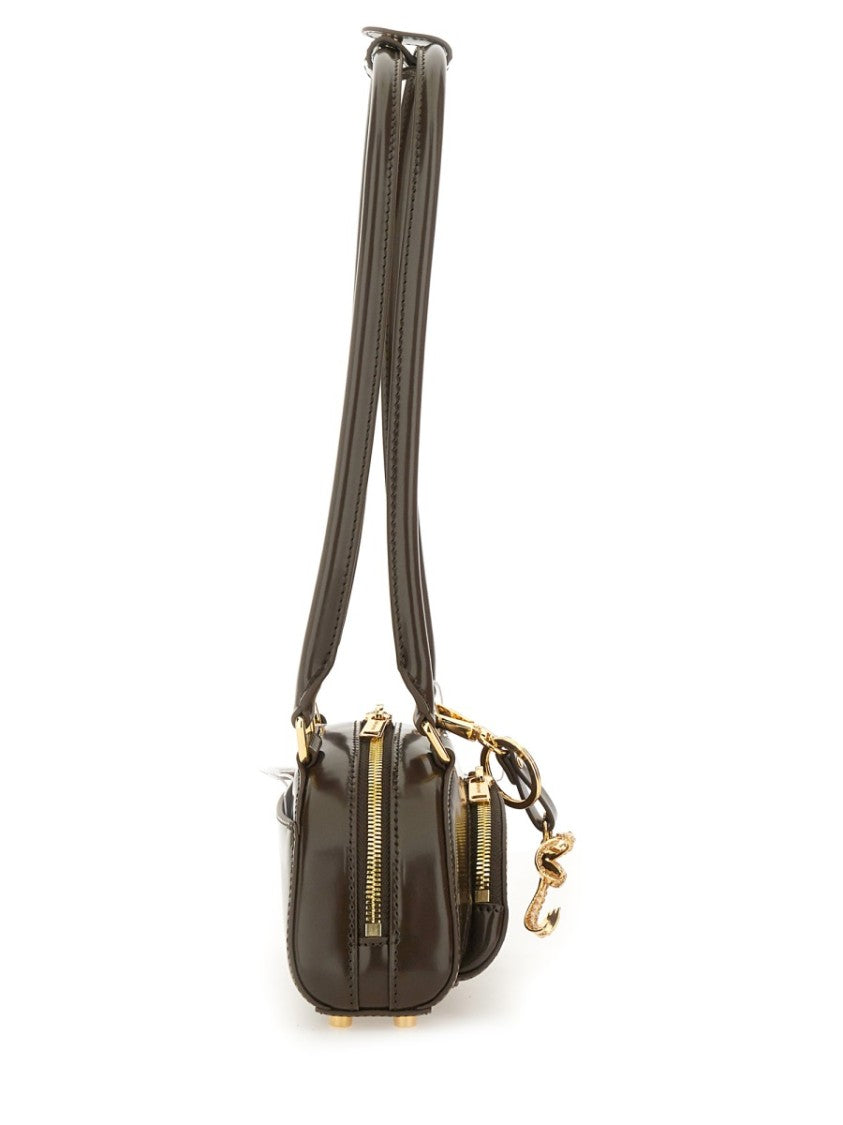 Self-Portrait Mini Leather Shoulder Bag With Decorative Charm