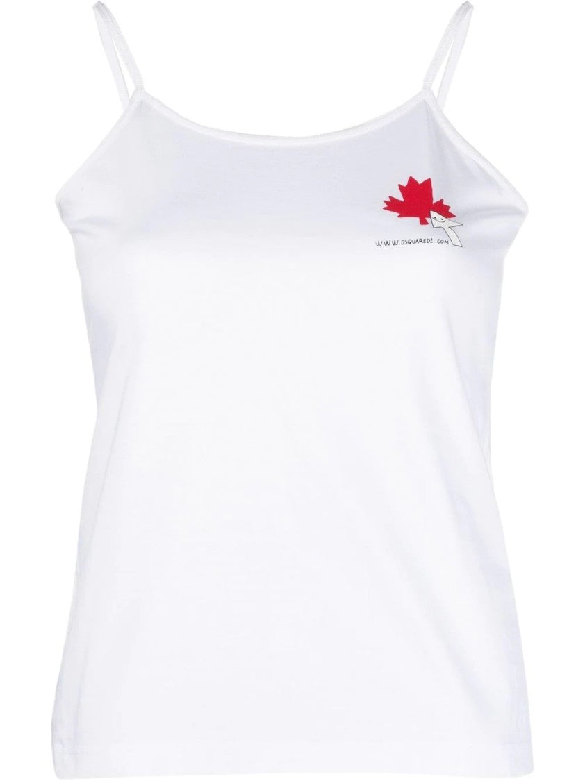 Dsquared2 Relaxed Fit White Tank Top