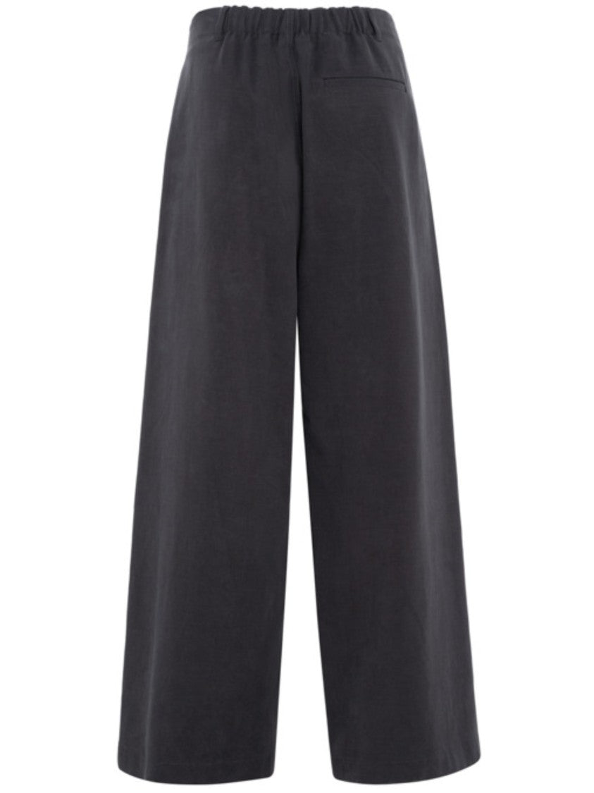 Tela Vanda Cropped High-Waist Wide-Leg Pants