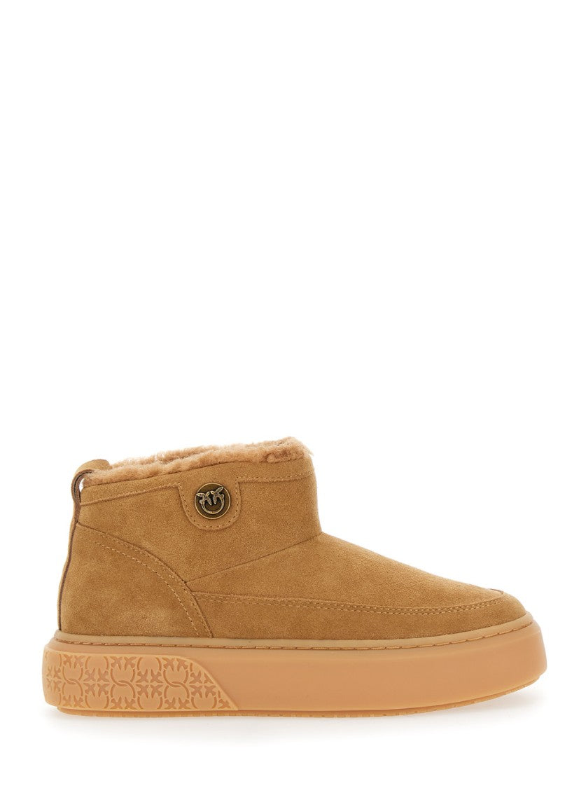 Pinko Yoko 2 Cow Suede/Lining Fur - Mid Sneaker