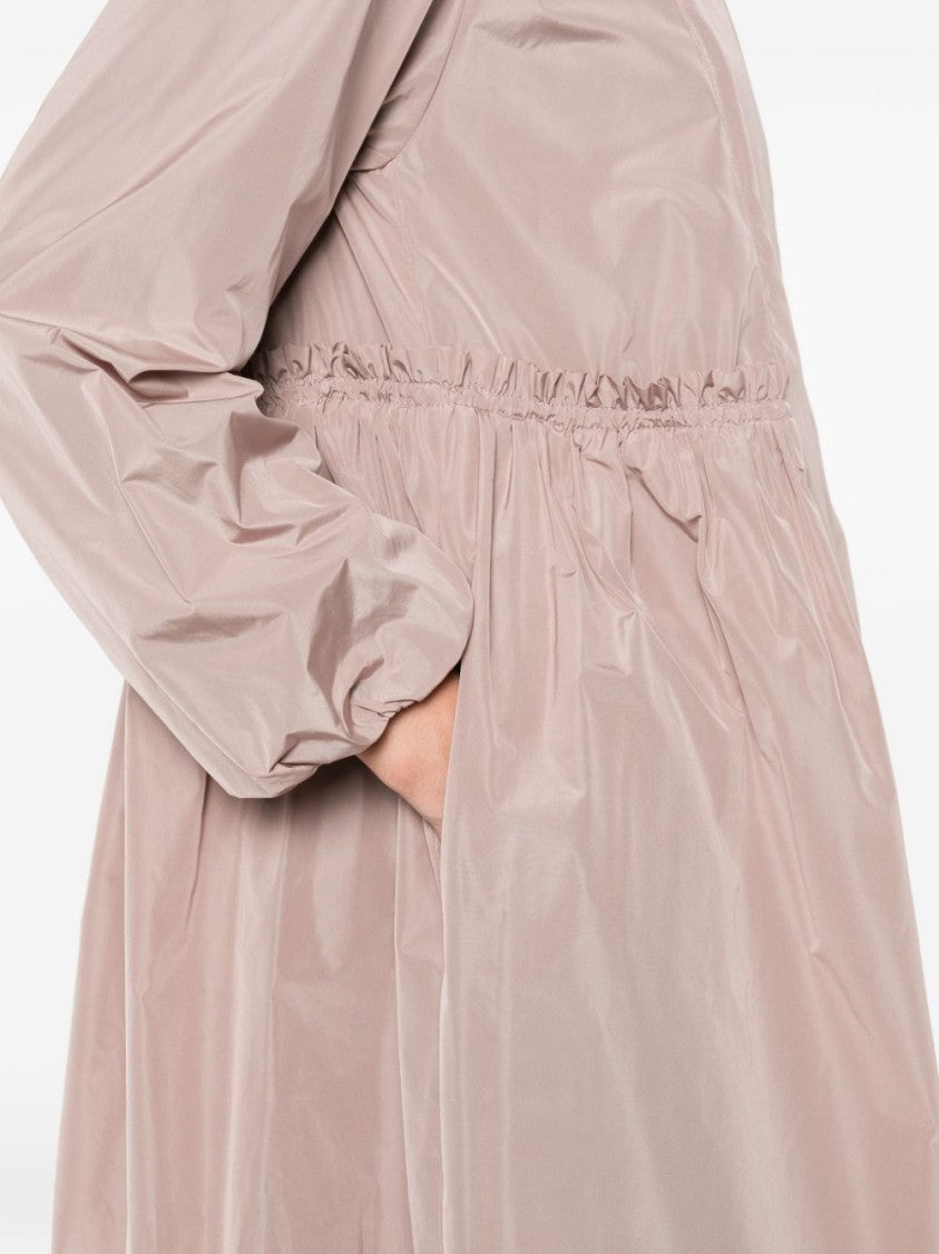 Herno Pink Ruffled Details Hooded Parka