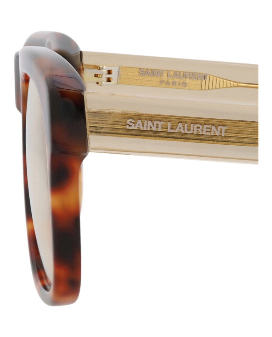 Saint Laurent Square-Frame Sunglasses With Tortoiseshell Pattern And Subtle Branding