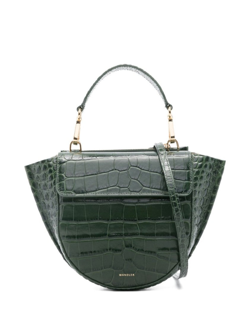 Wandler Crocodile-Embossed Shoulder Bag With Gold-Tone Accents