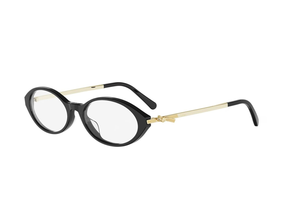Dior Black Cd50149i Gold Detail Round Eyeglasses