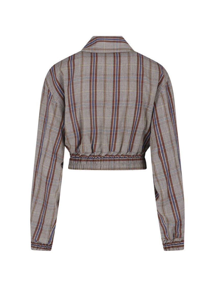 Vivienne Westwood Memphis Multicolor Check High Collar Viscose Jacket