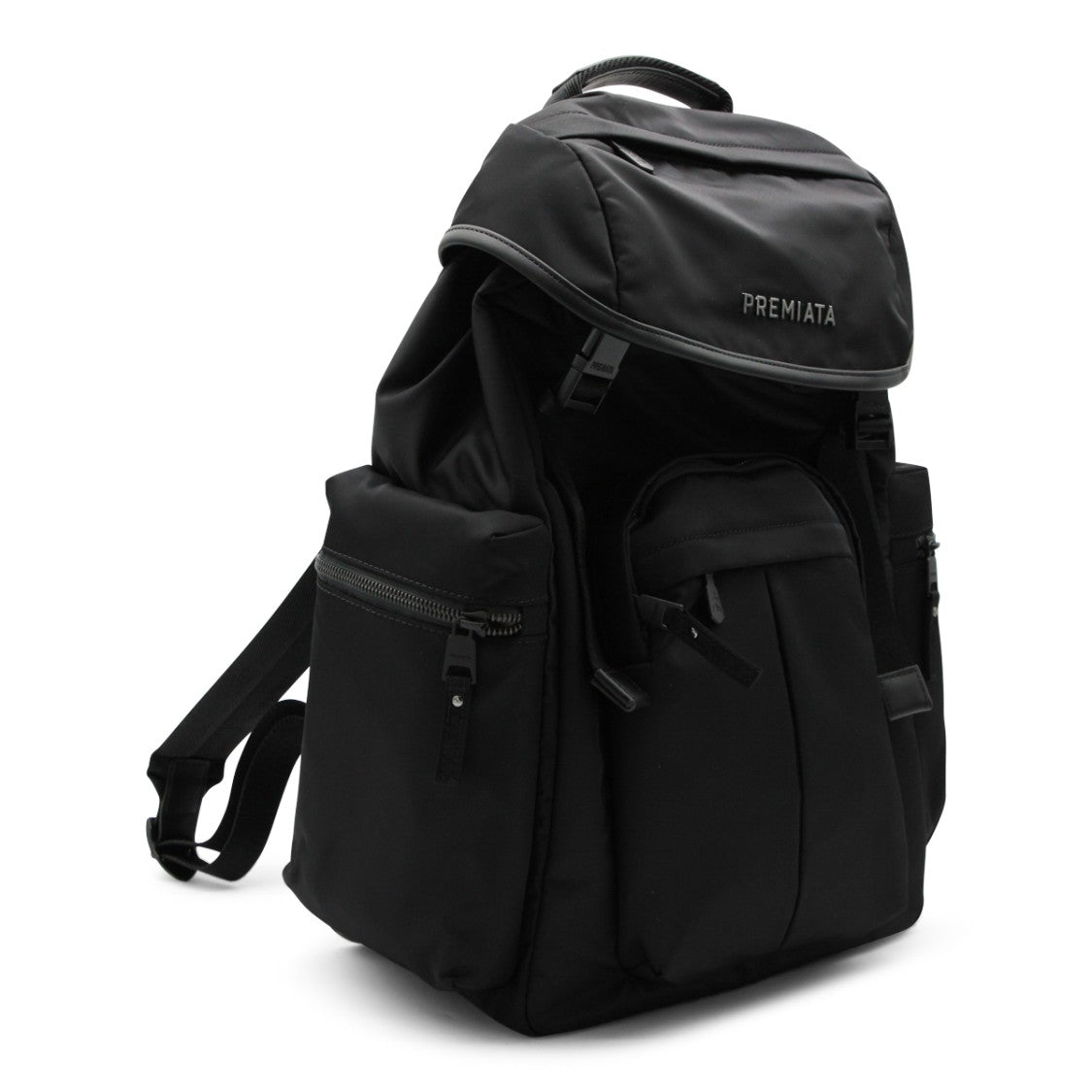 Premiata Structured Nylon Backpack With Logo Print