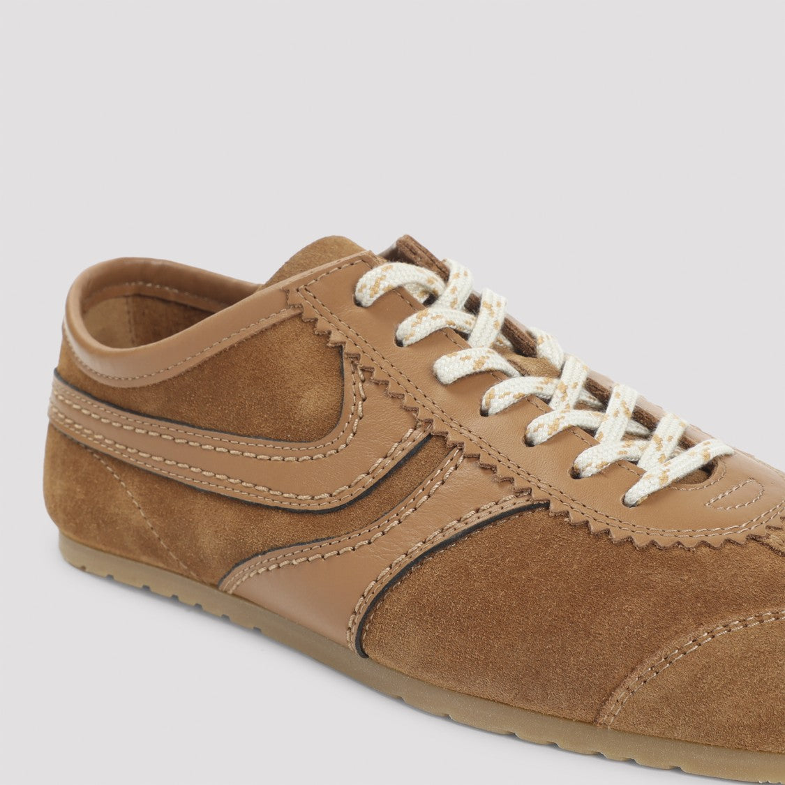 Dries Van Noten Tan Brown Suede Leather Shoes