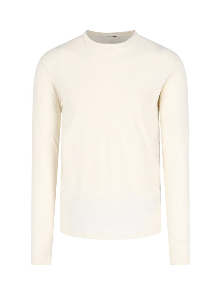 Jil Sander Cotton T-Shirt and Tank Top Set in Neutral Shades