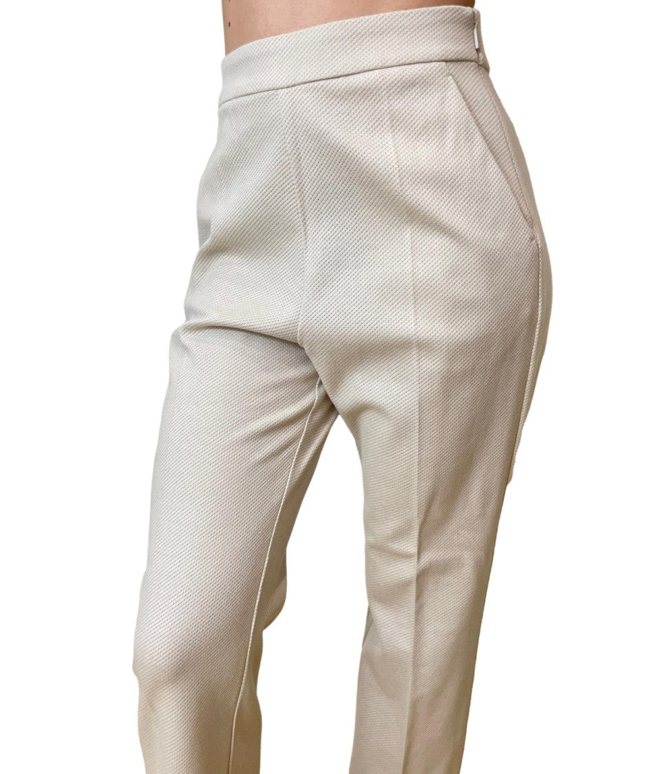 Max Mara Ivory White Mmlcaliffo Polyamide Trousers