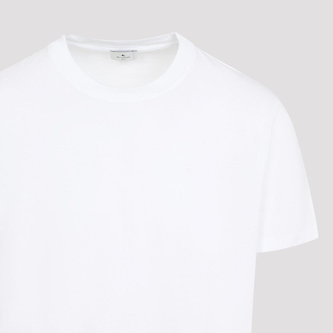 Etro Cotton T-Shirt With Classic Fit And Subtle Logo Detail